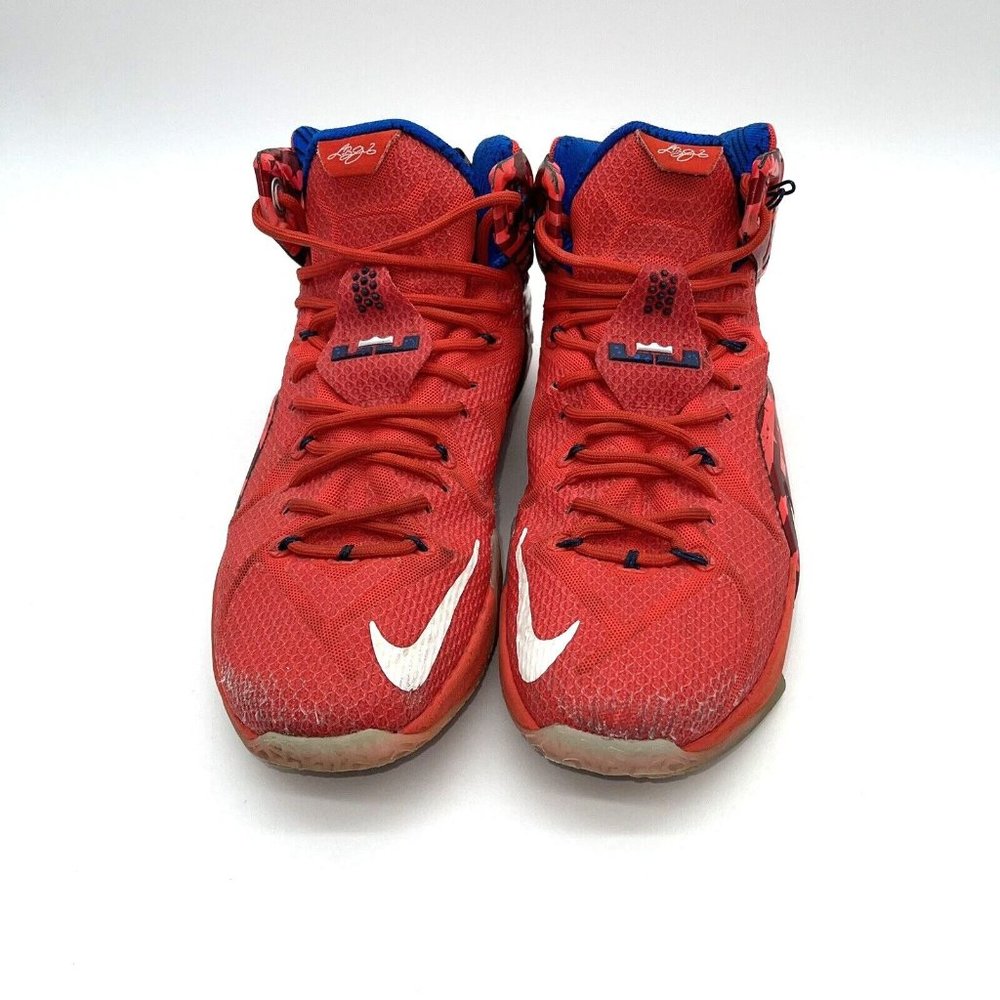 NIKE LEBRON XII (12) Independence Day Mens 10.5 USA 4th of July 684593-616 - Picture 3 of 13